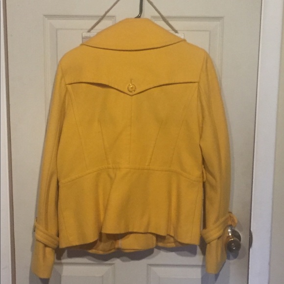 Yellow Enlightened Outerwear/Green Envy Peacoat WOOL Blend - Picture 2 of 8